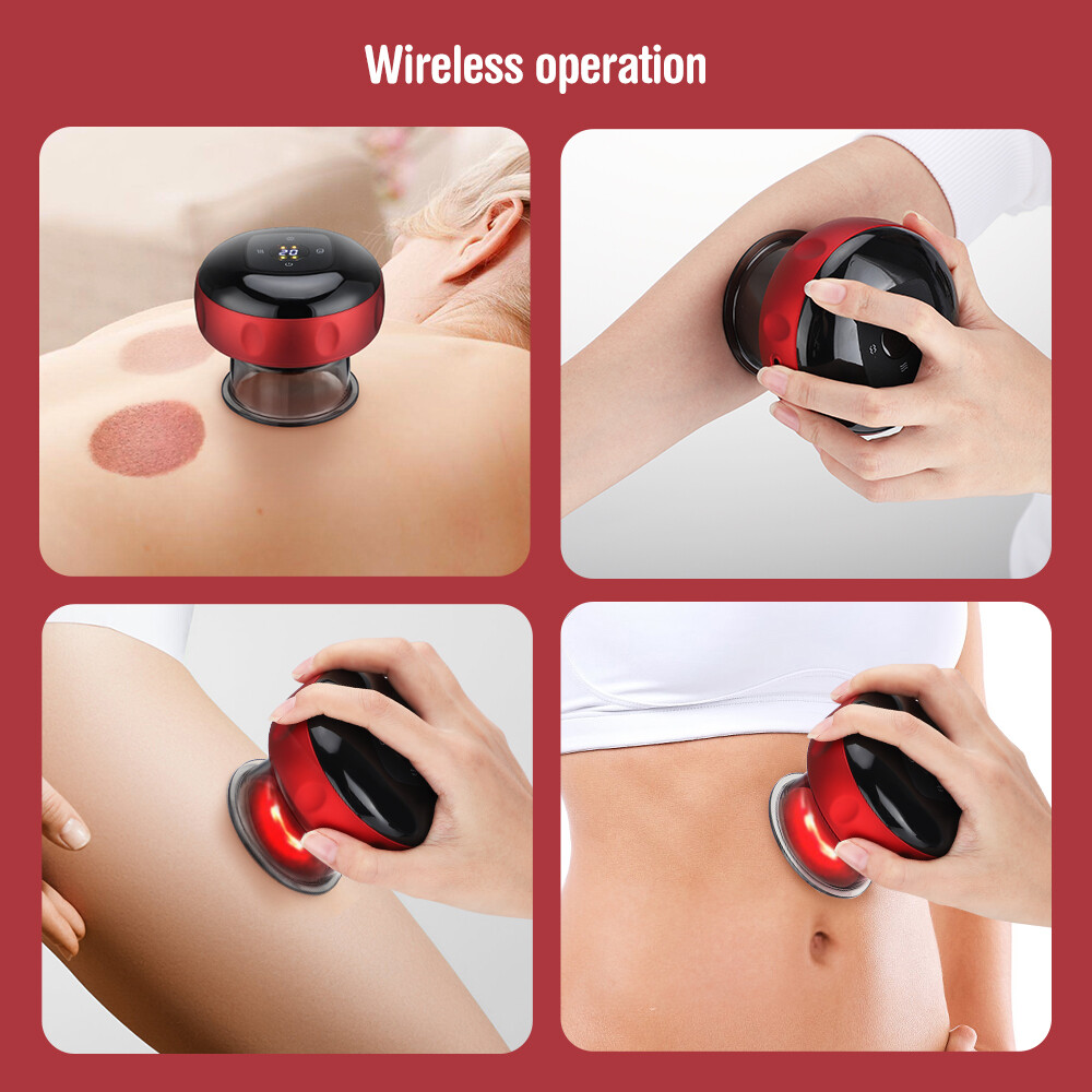 Electric Cupping Therapy Set with Red Light Smart Cupping Gua Sha Massage Device