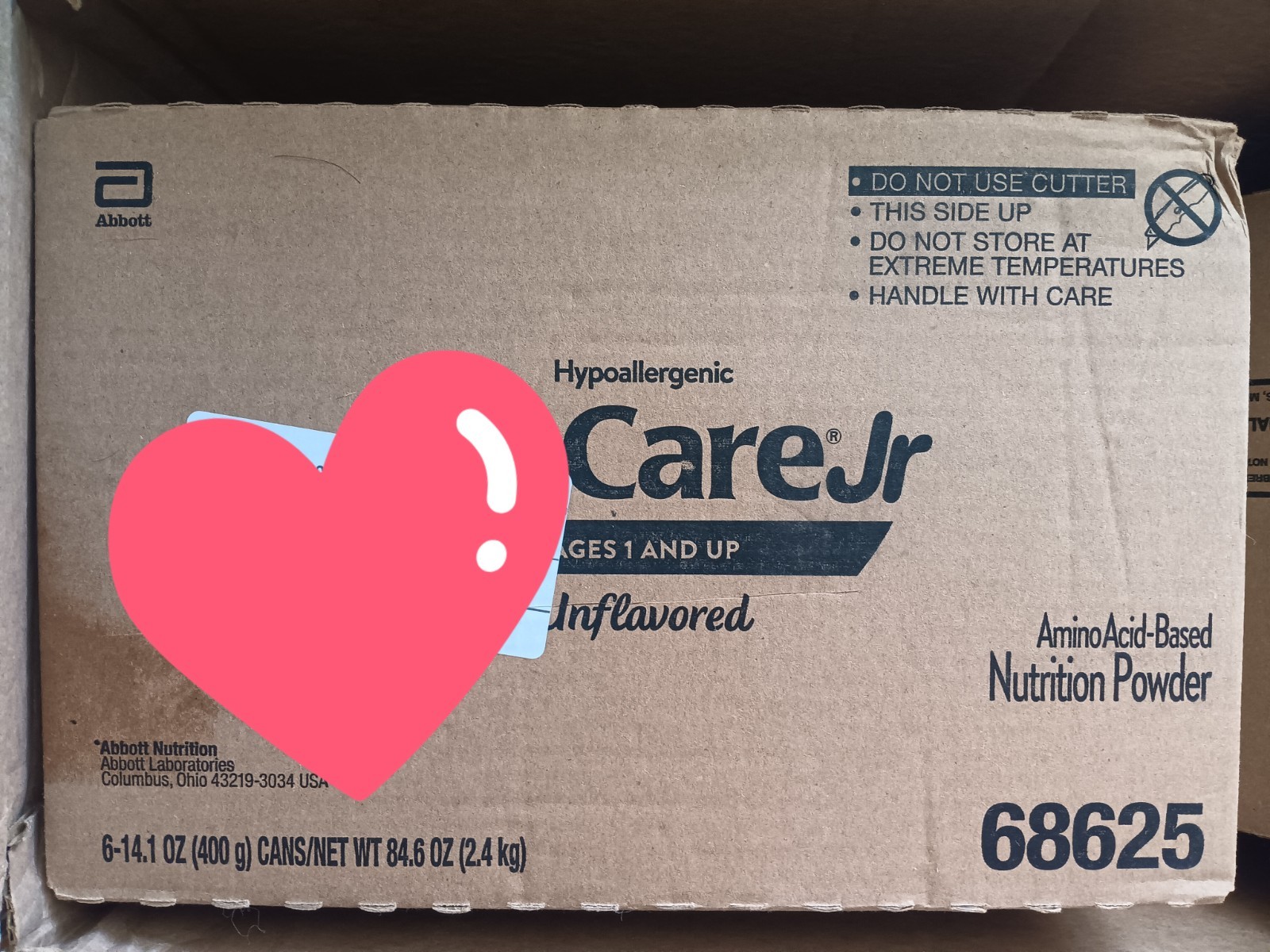 Elecare jr unflavored 60 cans