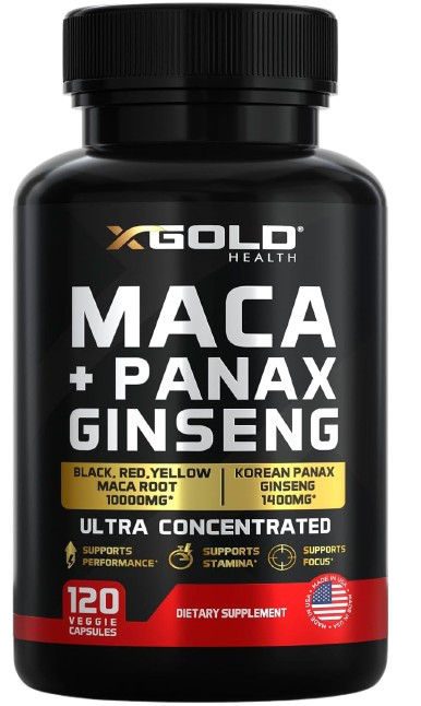 Extracto 20:1 de cápsulas de raíz de maca + extracto coreano de Panax Ginseng 1