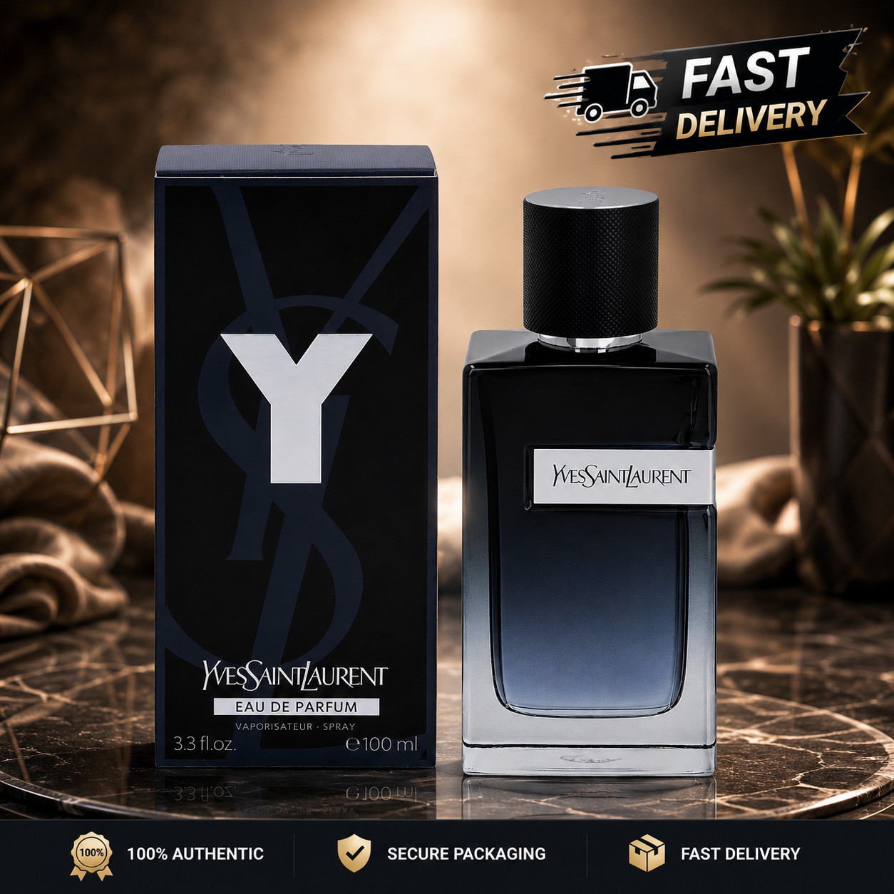 Y Eau de Parfum Spray for Men 3.3 oz / 100ml Sealed Retail Box