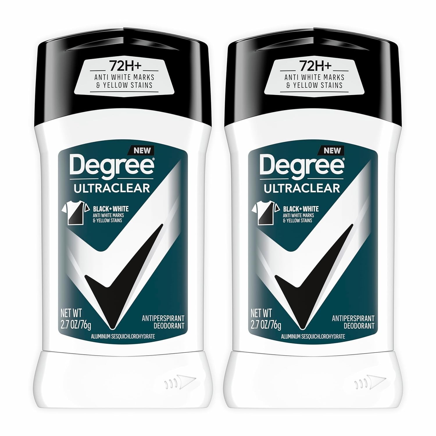 Degree Men UltraClear Antiperspirant Deodorant Black+White 2 Count 72-Hour 2.7oz