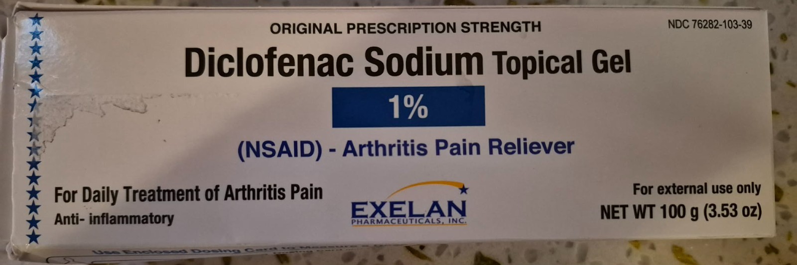 diclofenac sodium topical gel 100g