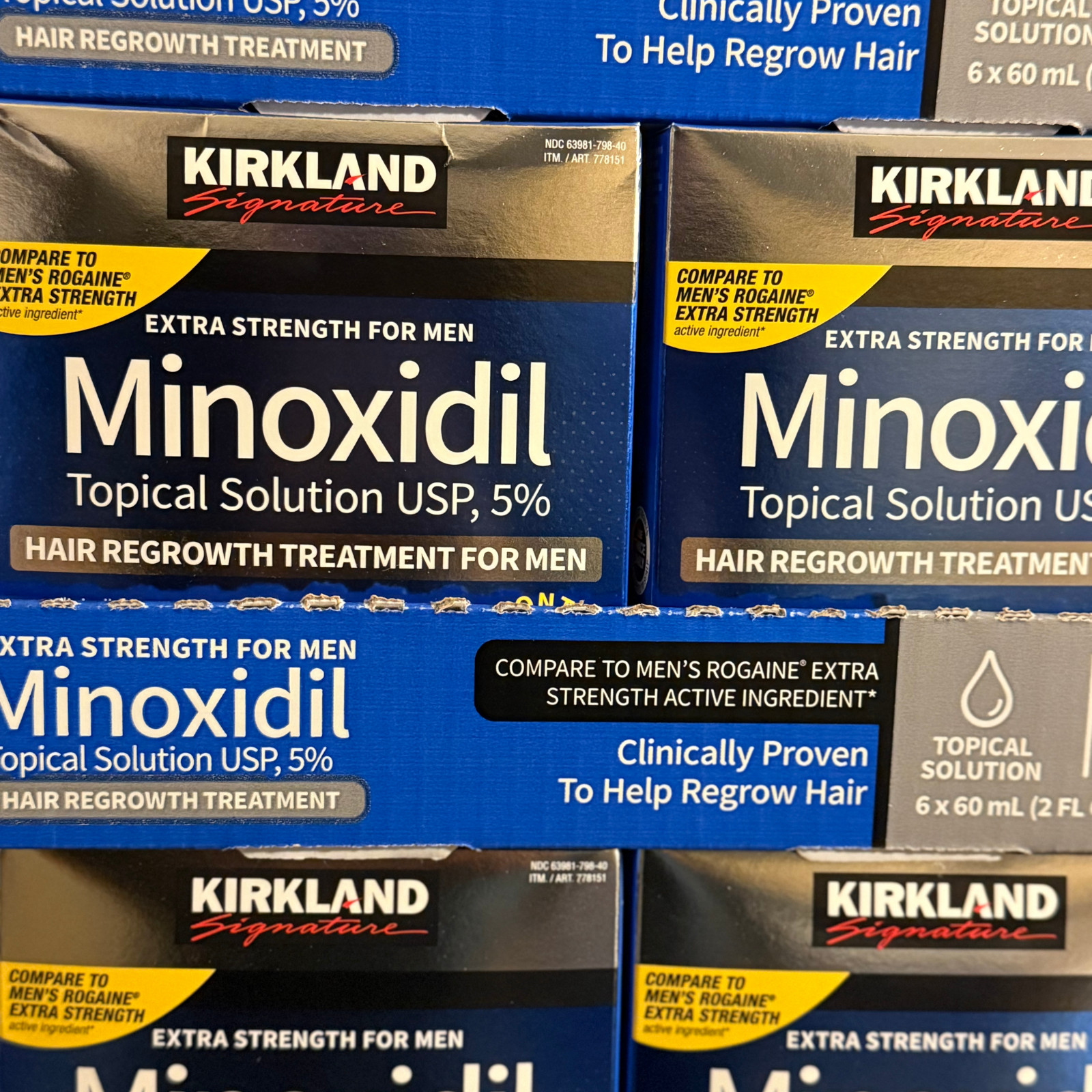 Kirkland Signature Minoxidil 5% Men Hair Regrowth Solution 6 Month Bottles
