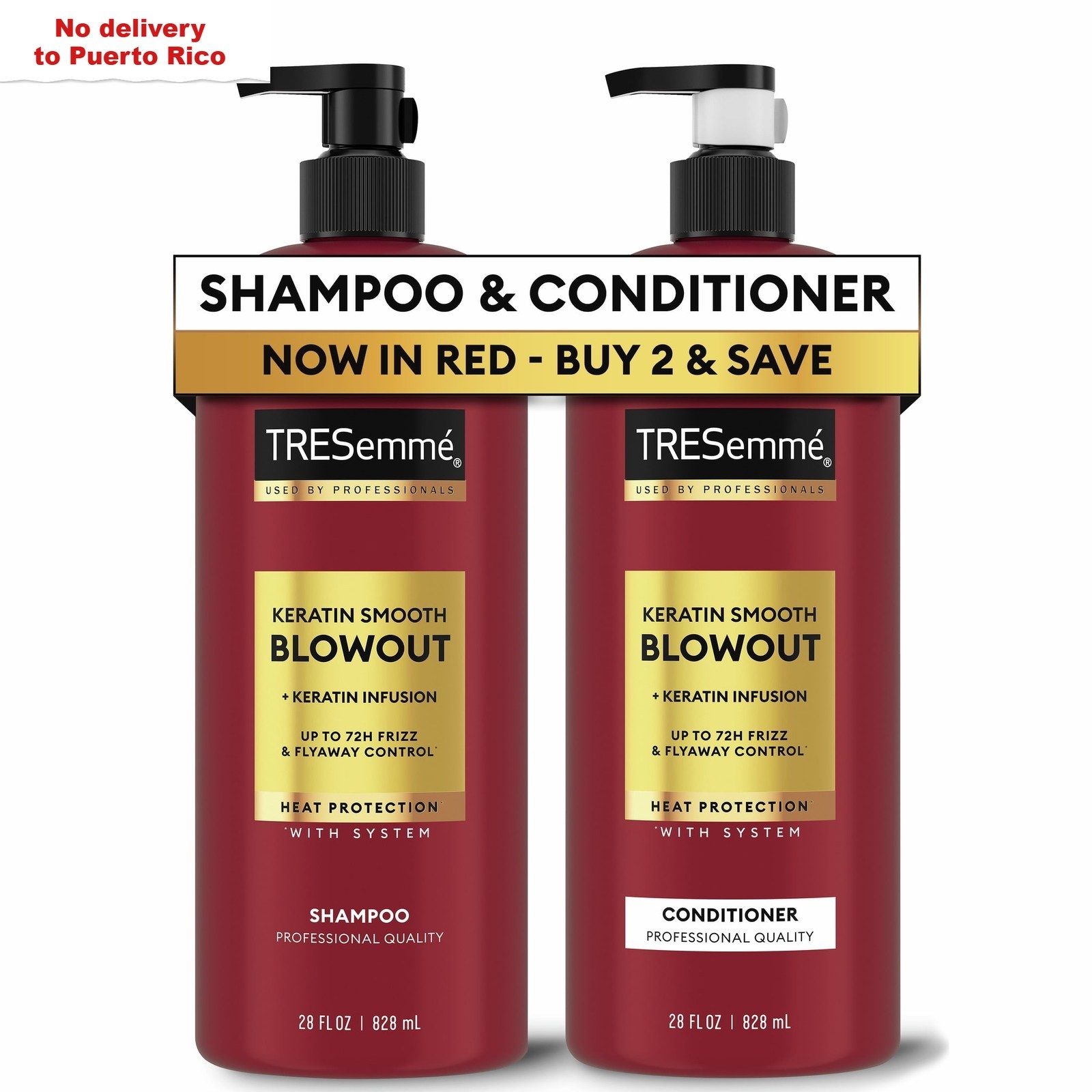 Shampoo & Conditioner Keratin Smooth, 28 Fl oz 2 Count