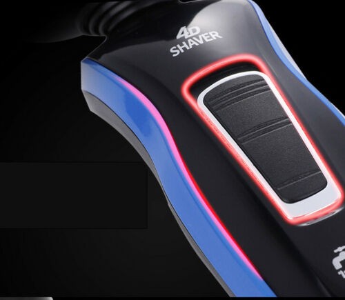 4D Rotating Rechargeable Electric Shaver, Stainless steel + plastic Charging