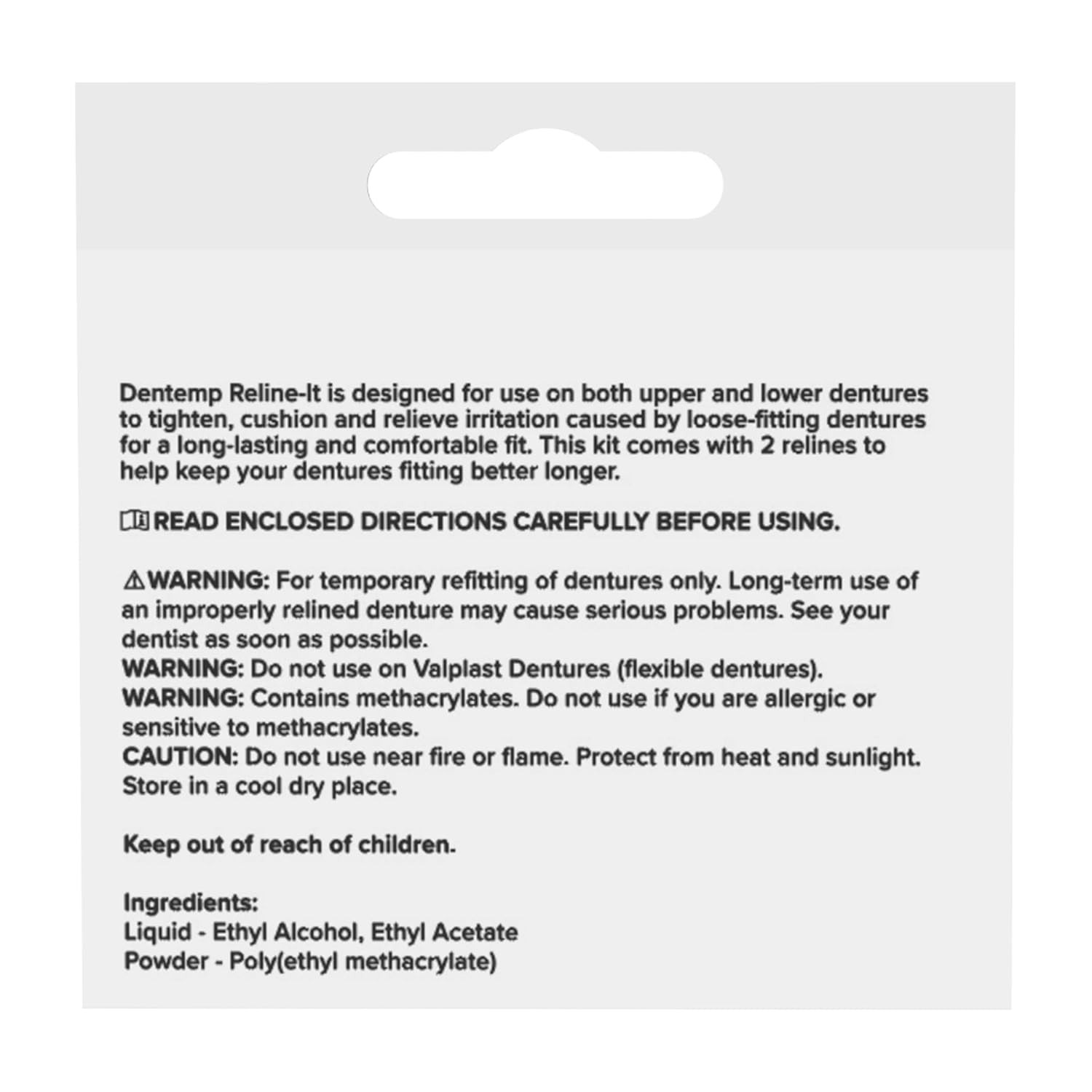 Dentemp Denture Reline Kit – Advanced Formula Reline It Denture Reliner – Dentur