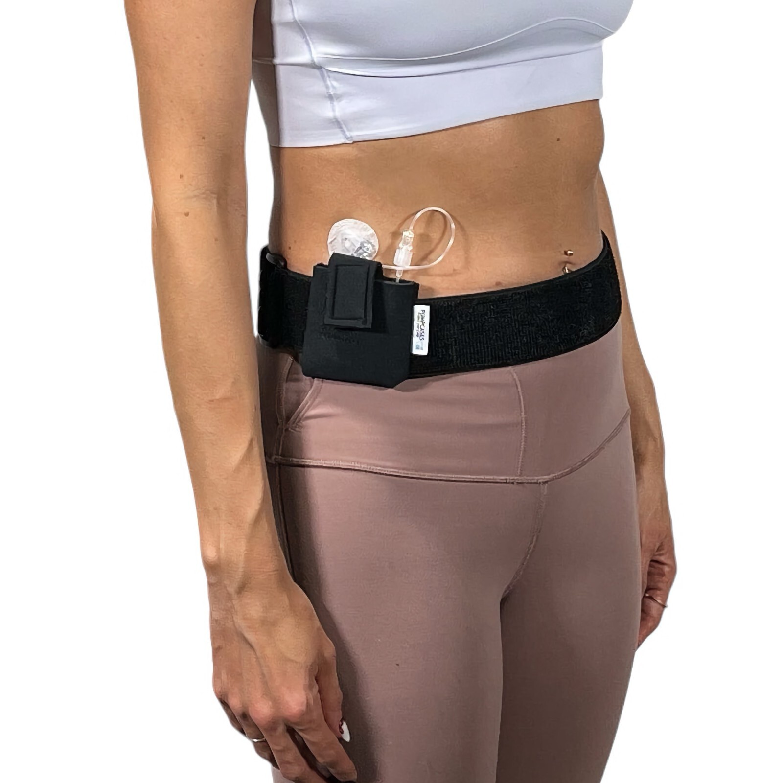 Black Insulin Pump Case with Adjustable Belt by Pumpcases for Tandem Mobi