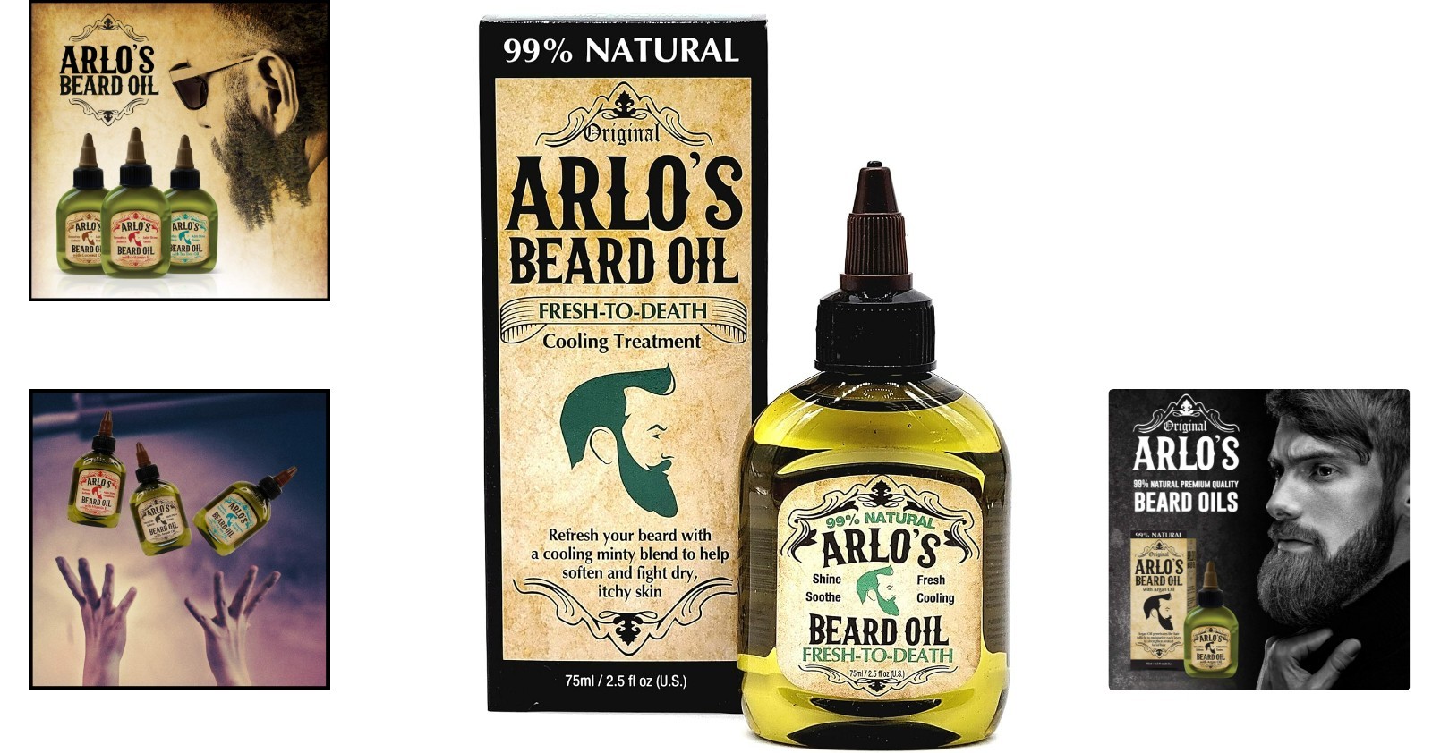 Ultimate Fresh Beard Oil – 2.5 oz of Minty Refreshment & Skin Soothing Power