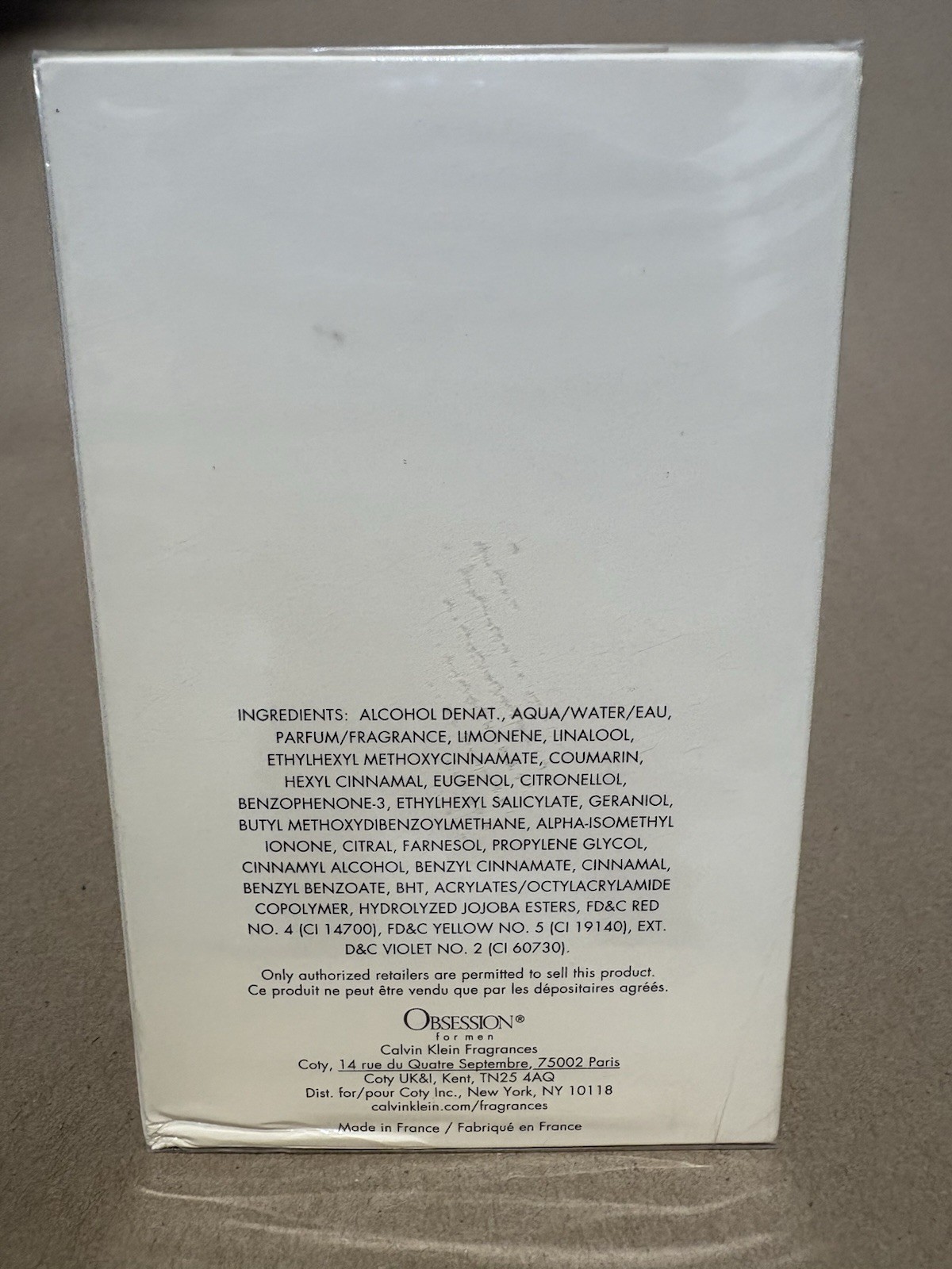 OBSESSION by Calvin Klein 4.2 oz for Men eau de toilette spray