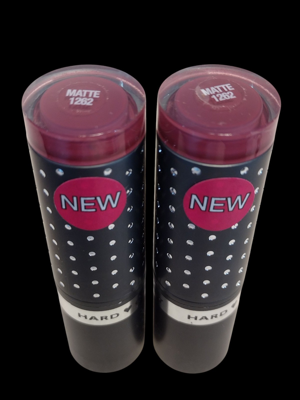 2 PACK Hard Candy FIERCE EFFECTS Matte Lipstick 1262 CRAVE Purple 0.11 oz each
