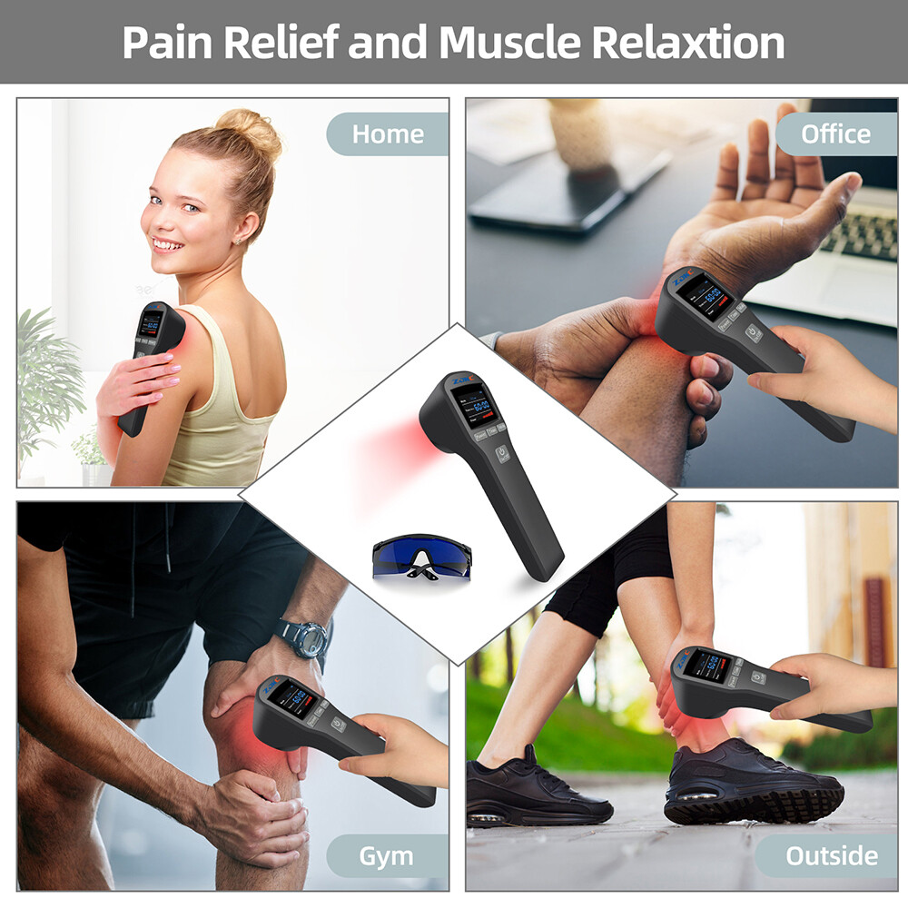 880mW 650nm+808nm Cold Laser Therapy Device LLLT Pain Relief Red Light Treatment