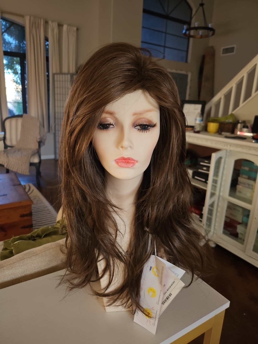 Noriko Angelica Wig In Color Medium Brown, Classic Cap, NWT