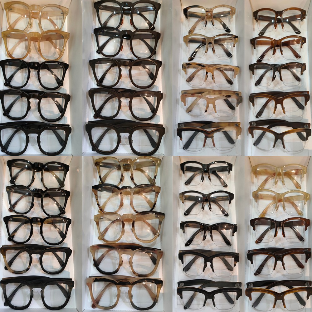 Men Eyeglass Glasses Frames Thick Vintage Handmade Buffalo Horn Reading Eyewear