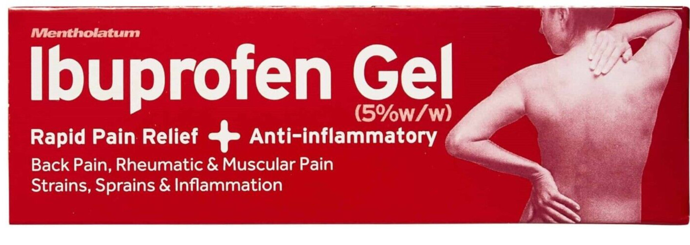 Ibuprofen Topical Gel 50G Rapid Pain Relief Back Rheumatic Muscular made in UK