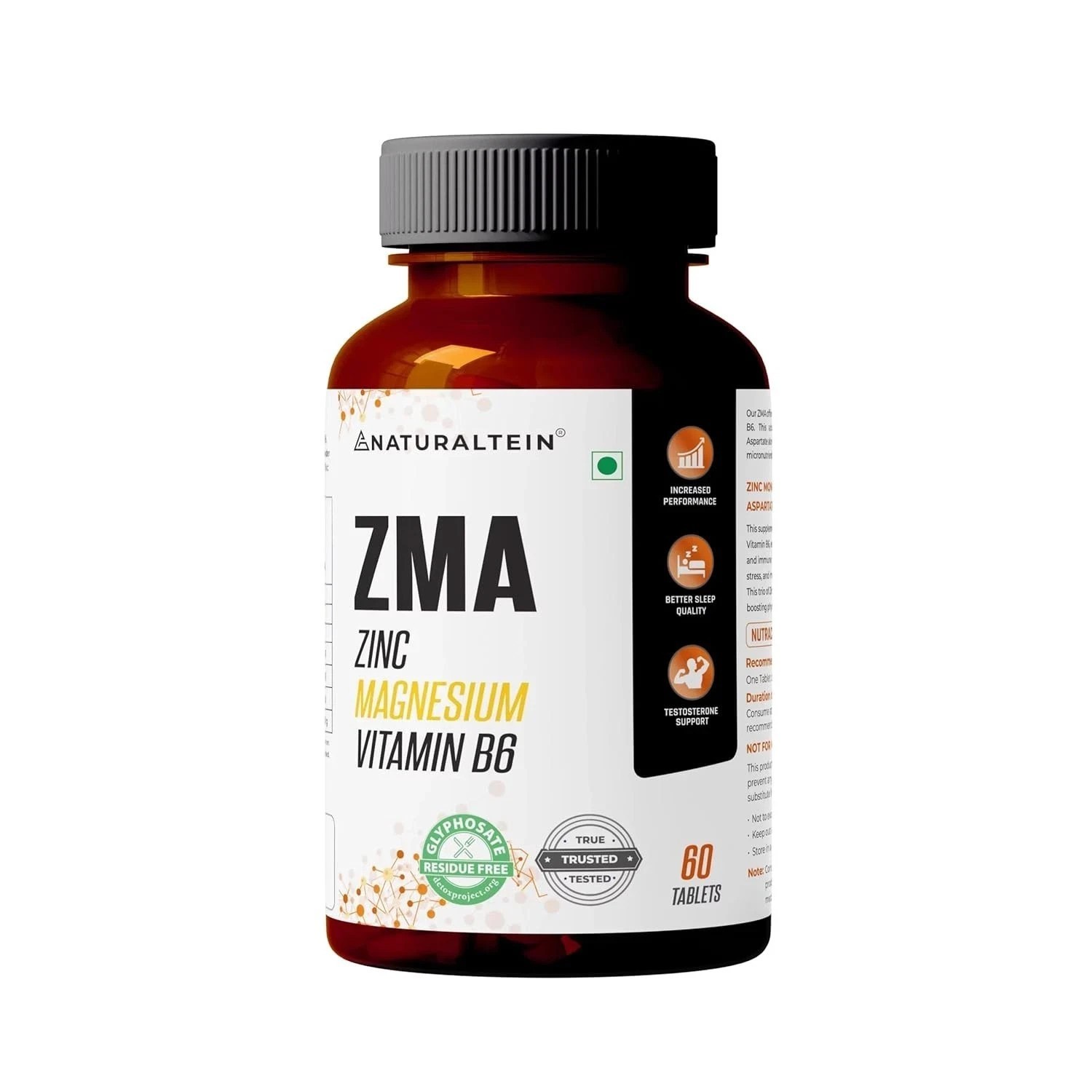 NATURALTEIN – ZMA (Zinc Magnesium Vitamin B6) (60 Tablets)