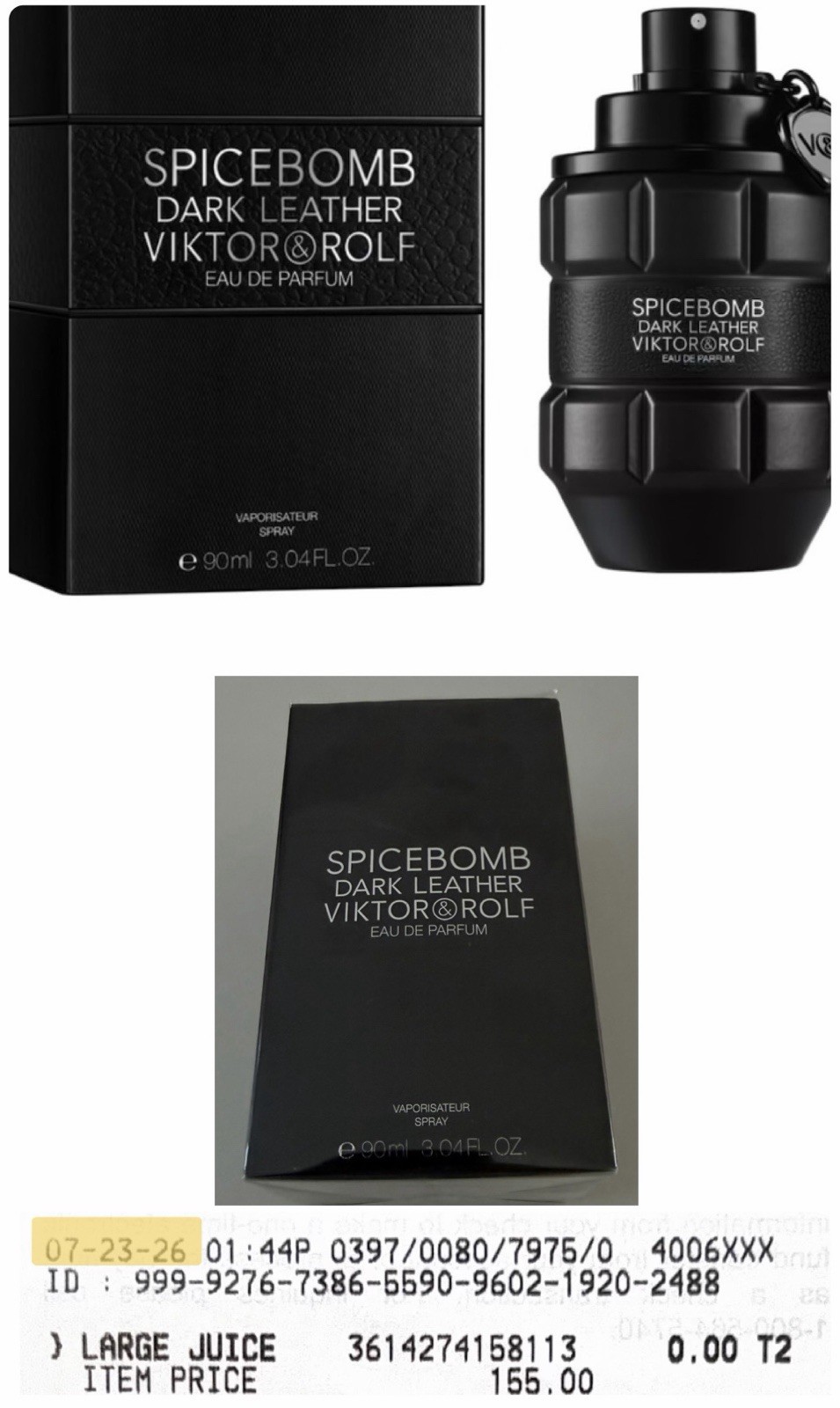 Viktor&Rolf Spicebomb Dark Leather EDP 3.04oz 90ml Cologne NIB Sealed Brand New