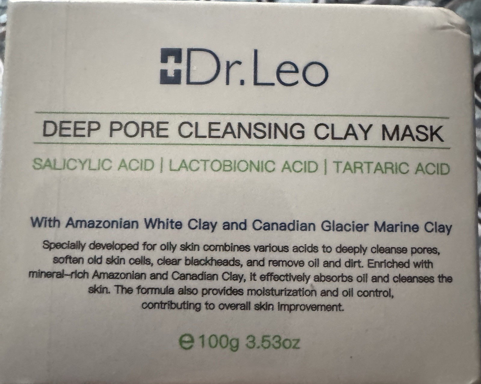 Dr Leo deep pore cleansing clay mask Sealed NIB