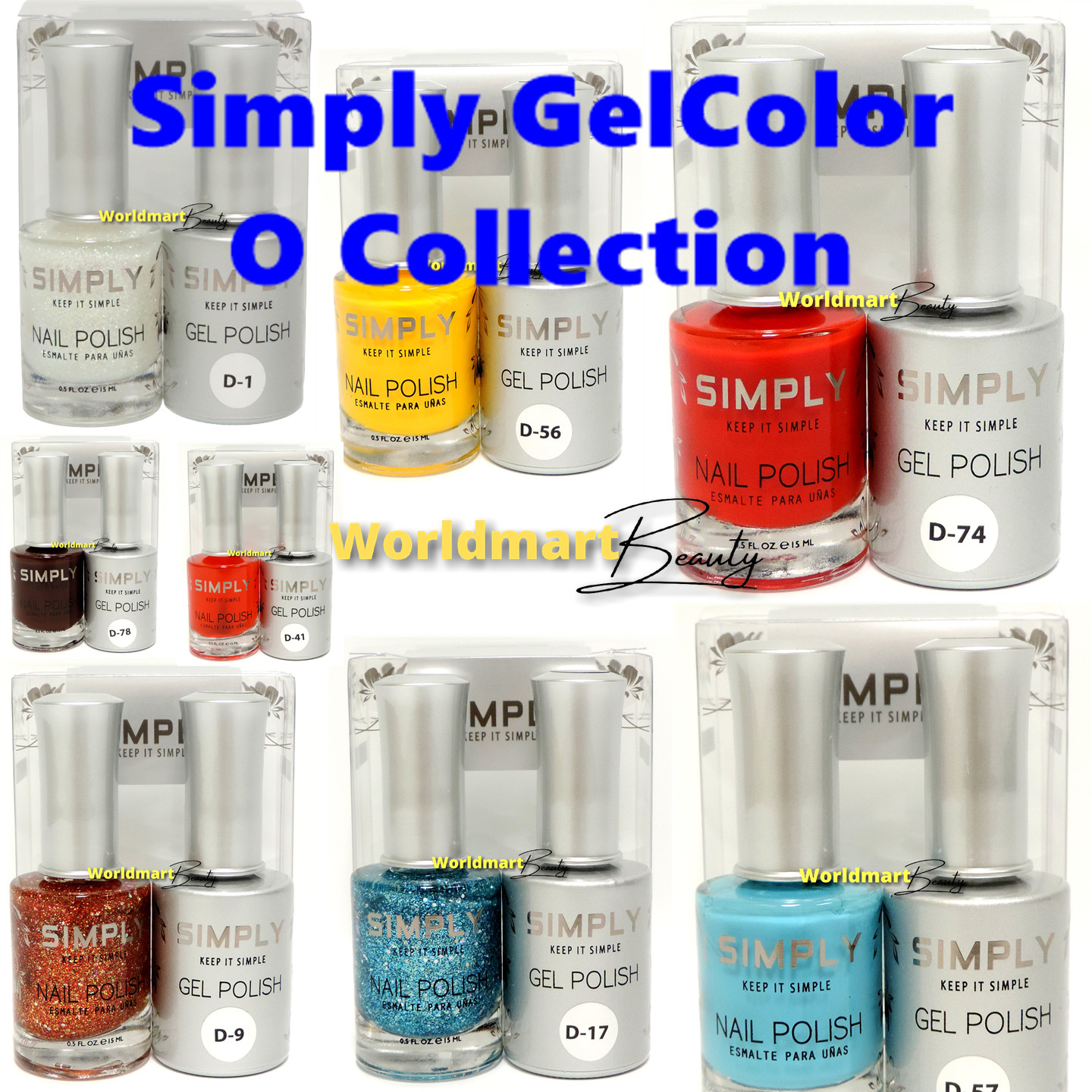 Simply Gel Nail Polish 0.5fl.oz UV/LED Gel Color /Choose Duo -O Collection