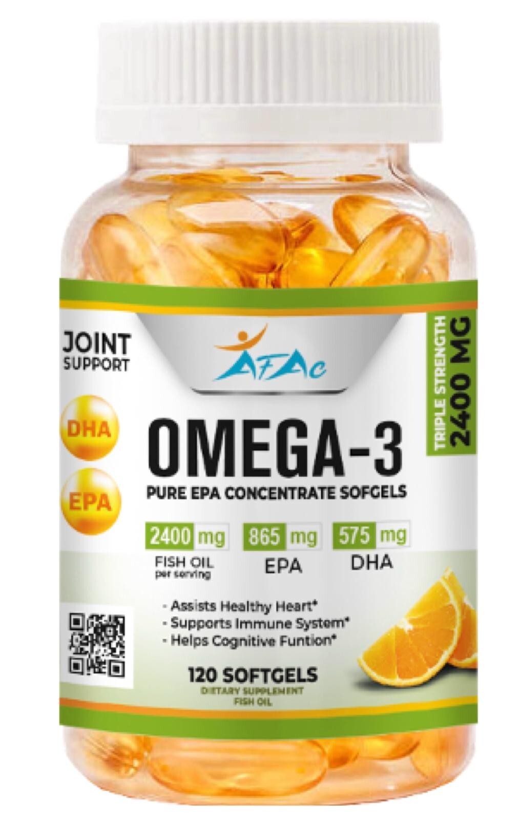 Omega 3 Bottle XL Anti Inflammatory Joint Relief Supplement 1000 mg CONCETRATE 1