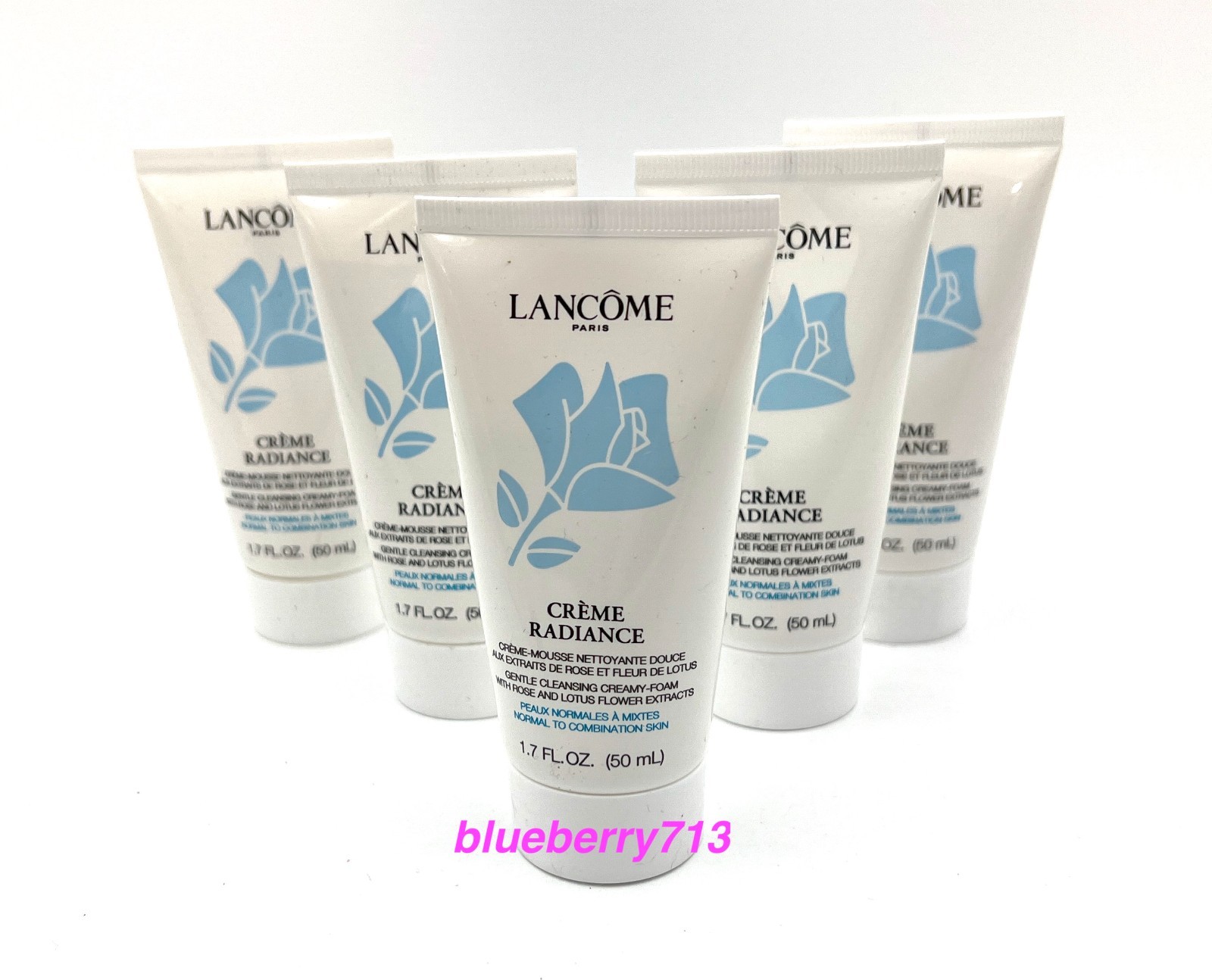 Lot of 5: Lancome Radiance Gentle Cleansing Creamy-Foam 1.7 oz Travel Size