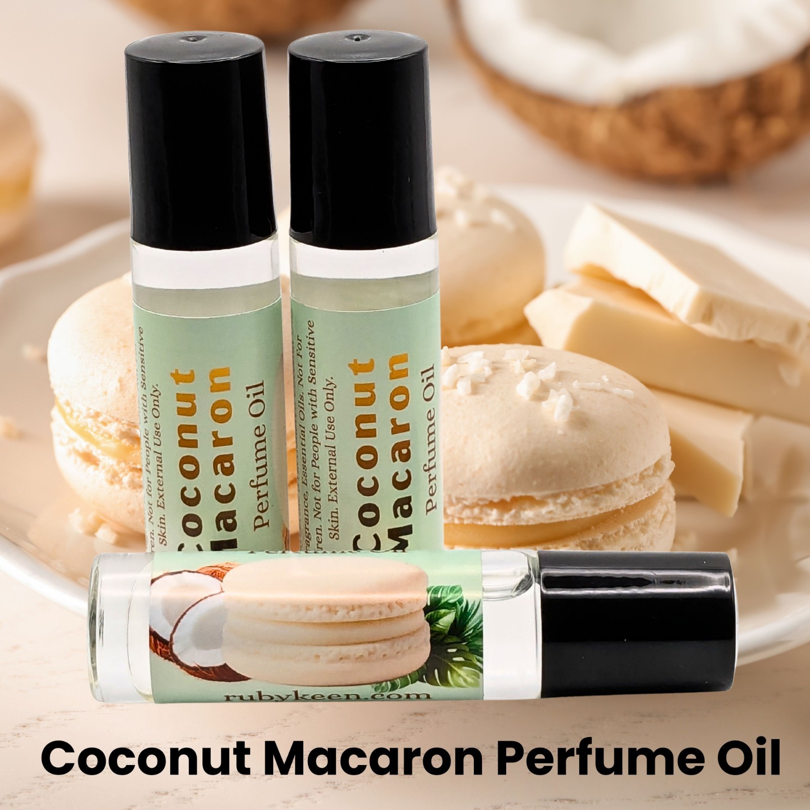 Coconut Macaron Perfume Oil | Sweet Coconut and Bakery Cookie Fragrance