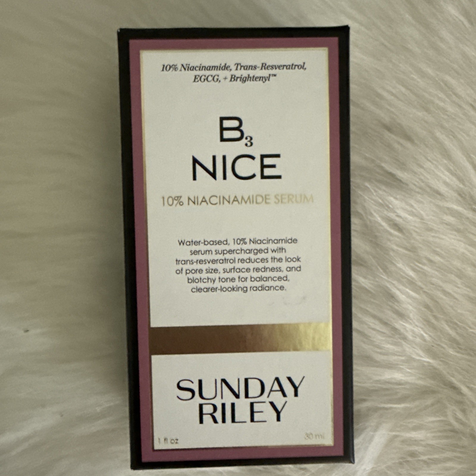 Sunday Riley B3 Nice 10% Niacinamide Serum – 1 fl oz NIB not sealed