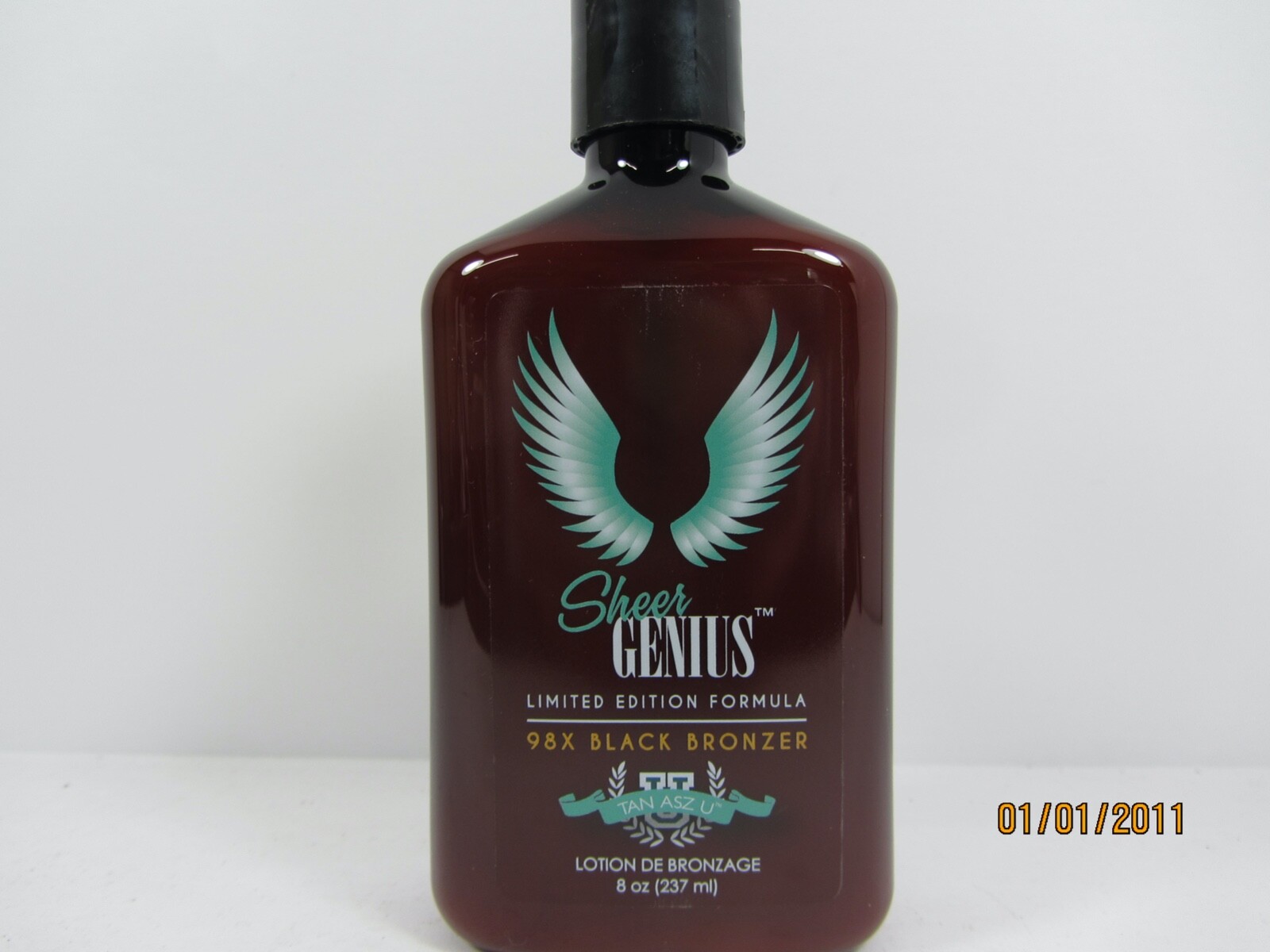 TAN ASZ U SHEER GENIUS 98X BLACK BRONZER TANNING LOTION LIMITED EDITION
