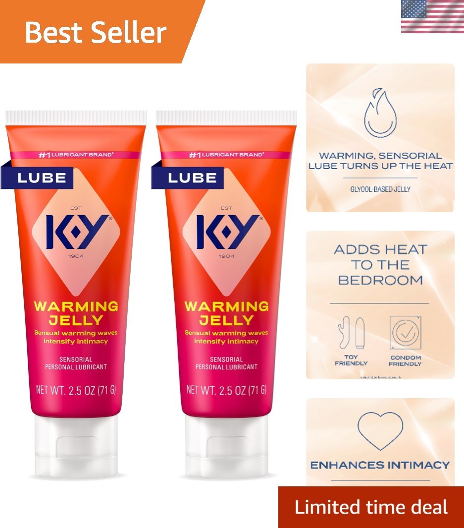 Elevate Intimacy: Warming Jelly Personal Lubricant – Latex Compatible (2 Pack)