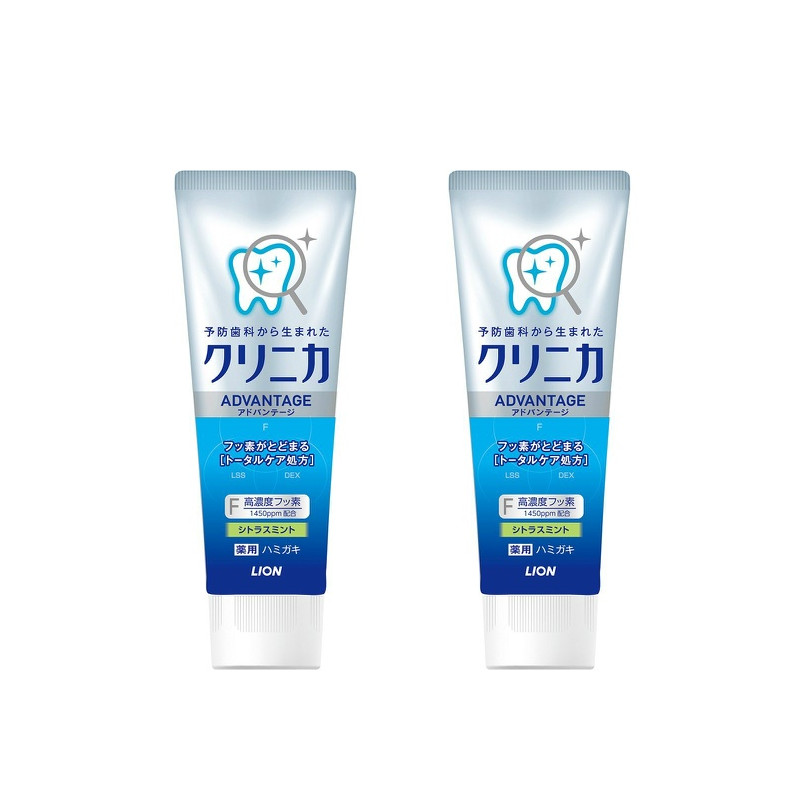 Pack of 2 Lion Clinica Advantage Toothpaste Citrus Mint 130g [Quasi-drug]