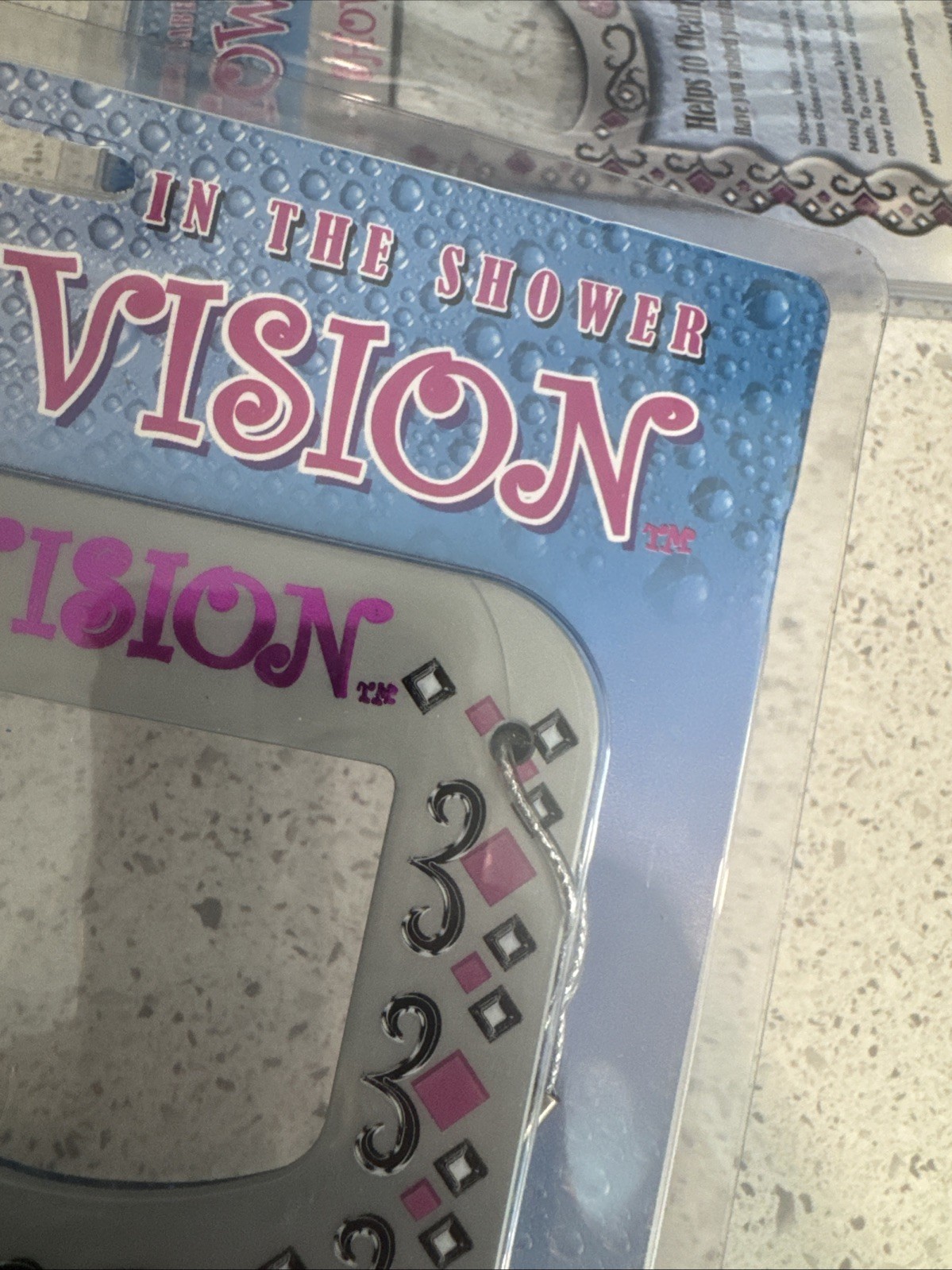 Shower Vision Magnifies Labels in the Shower – Waterproof