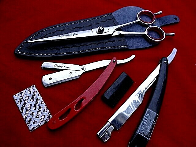 Money Back Warranty 8″ Hairdressing Barber Scissors/Japanese Steel+ 2 x Razors