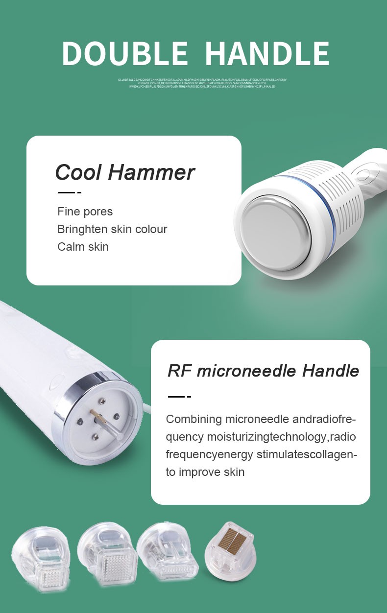 2in1 RF Micro-n-eedle Machine Cold Hammer Anti Scars Spot Wrinkle Removal Beauty
