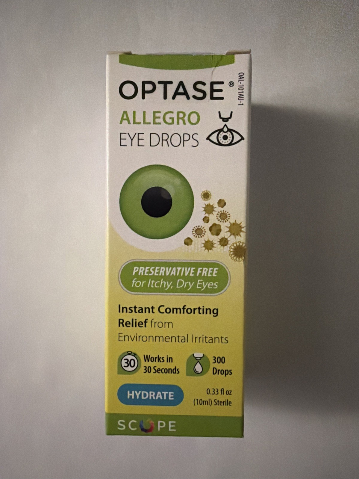 Optase Allegro Eye Drops for Dry Eyes Lubricating Eye Drops 0.33 oz EXP2027+