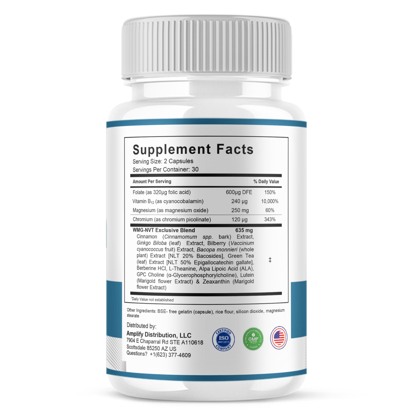 (5 Pack) Nervetin Nootropic Supplement, Nervetin Maximum Strength (300 Capsules)