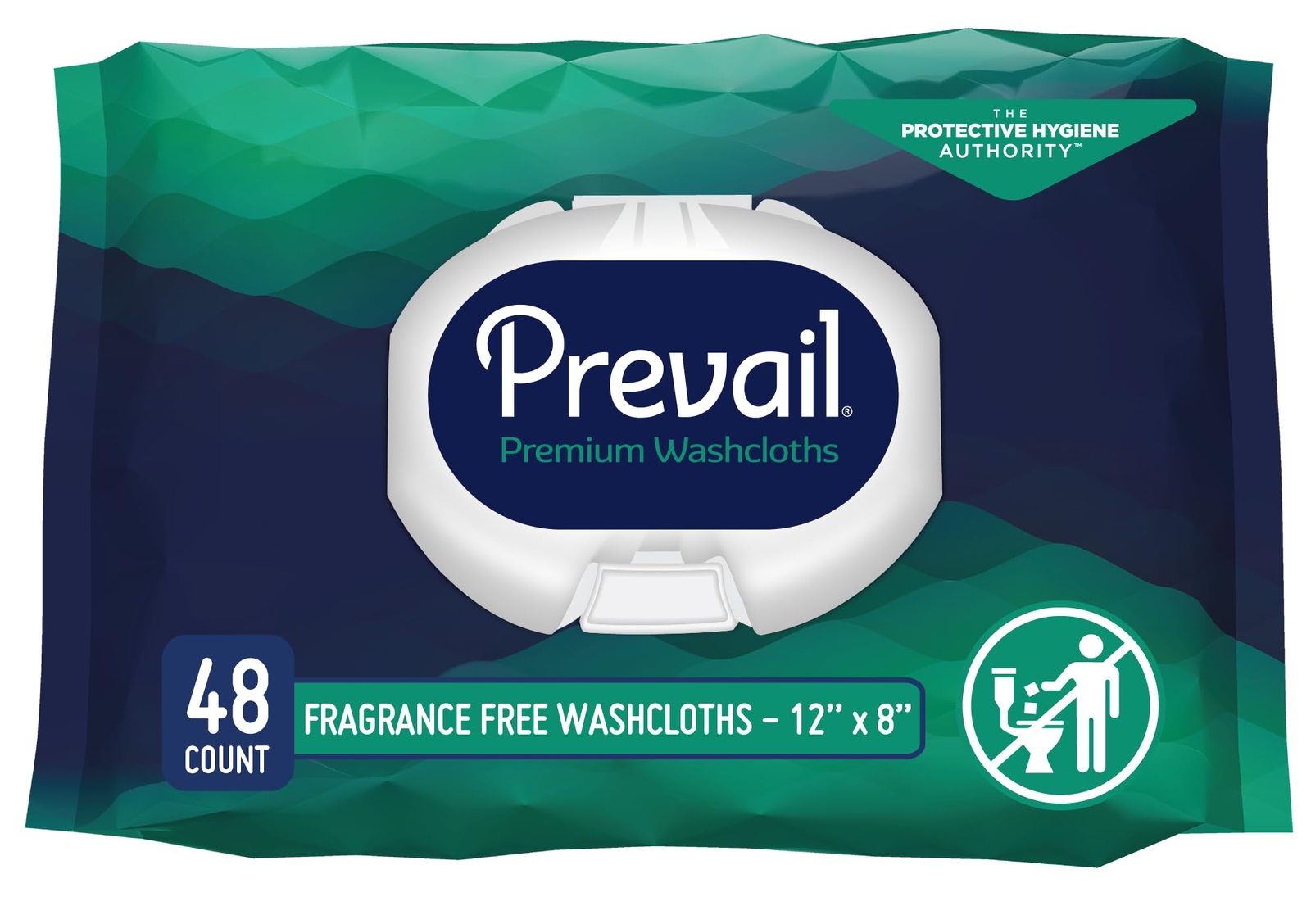 Prevail Fragrence Free Adult Incontinence Disposable Wipes, 12″x 8″, 48 Cnt