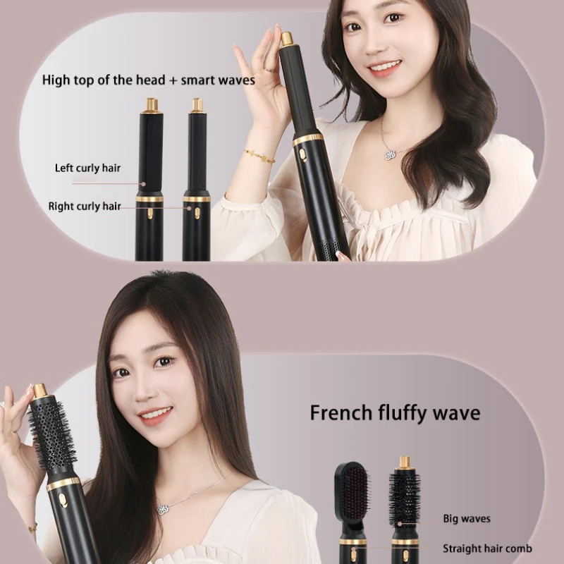 5 in 1 Hair Dryer Brush Hot Comb Set Professional Curling Iron Hair Straightener