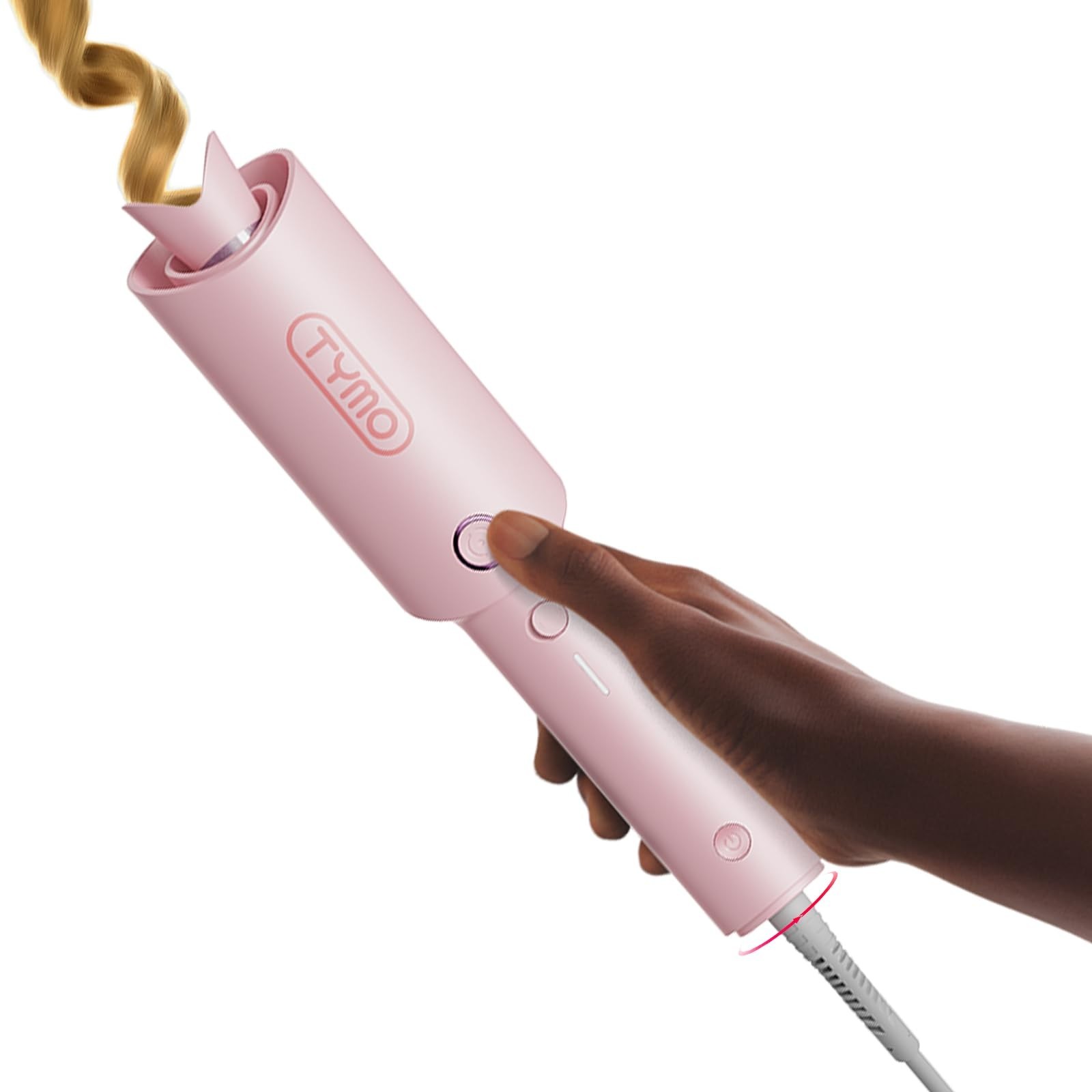 Automatic Rotating Curling Iron – 1 Inch Beach Waves Curler, Portable Dual Volta