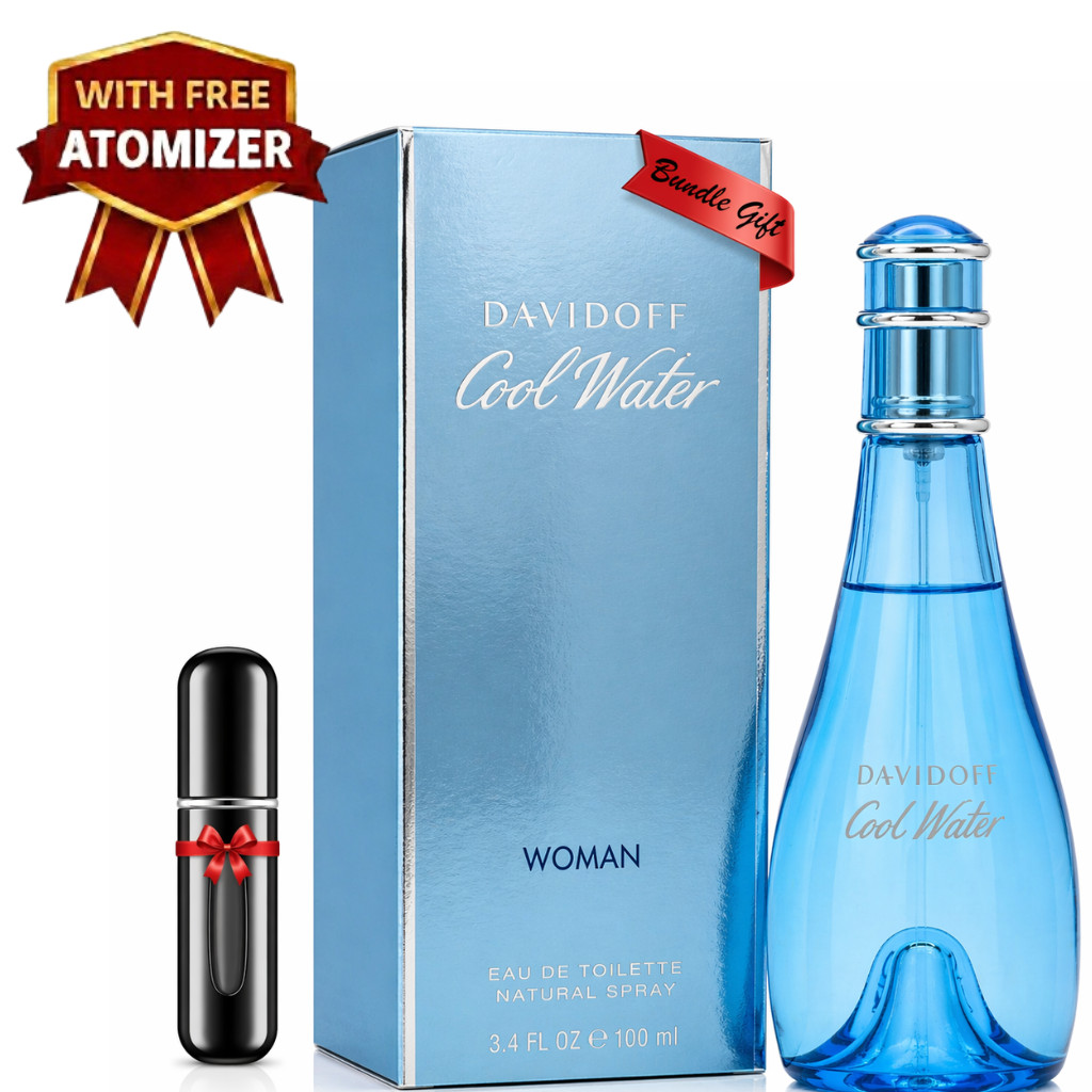 COOL WATER by Davidoff Perfume 3.3 /3.4oz EDT For Women New in Box With Atomizer