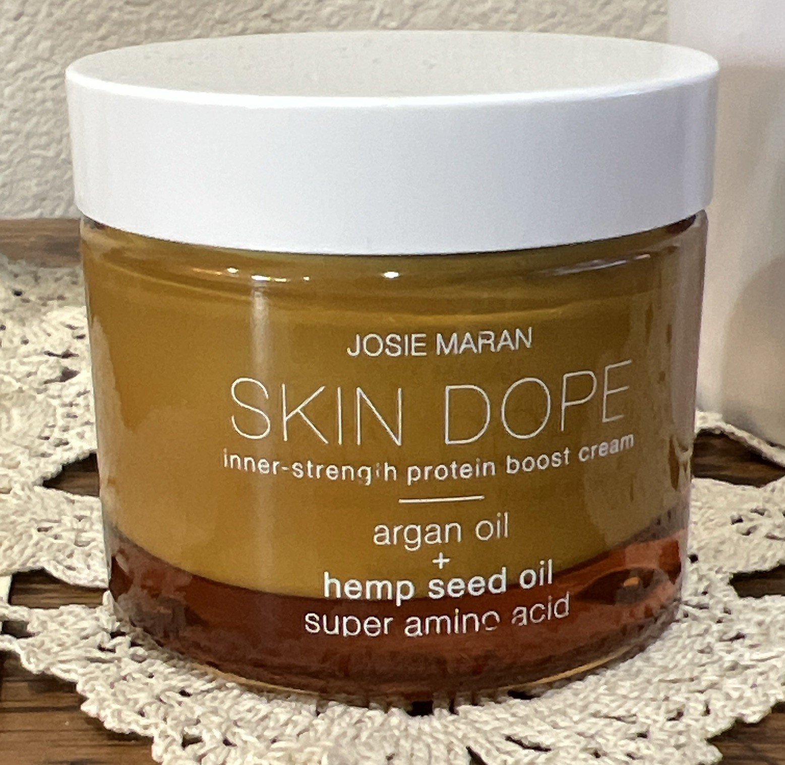 Josie Maran Skin Dope Protein Boost Face Cream Argan+Hemp, Citrus 1.7oz