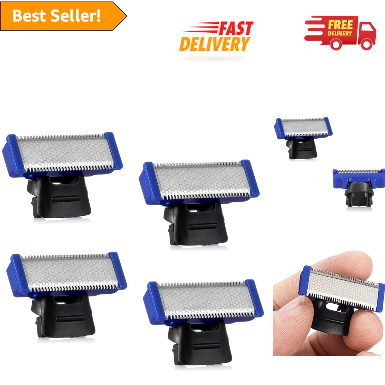 High-Performance Rotary Shaver Replacement Head Pack of 4 – Skin-Friendly Design