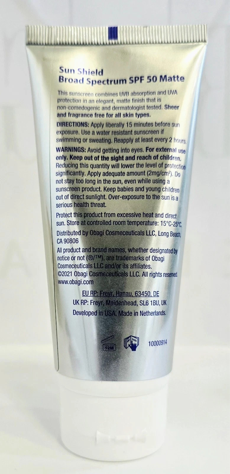 PACK 12! OBAGI SUN SHIELD MATTE SPF 50 85g EU VERSION Brand New in box AUTHENTIC
