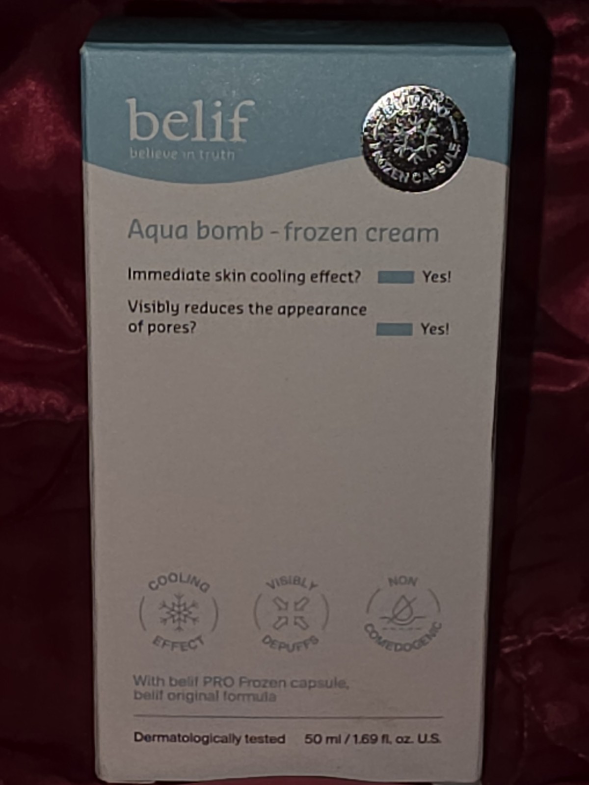 belif Aqua bomb Frozen Cream Face Moisturizer Gel-Cream 50 ml / 1.69 fl oz