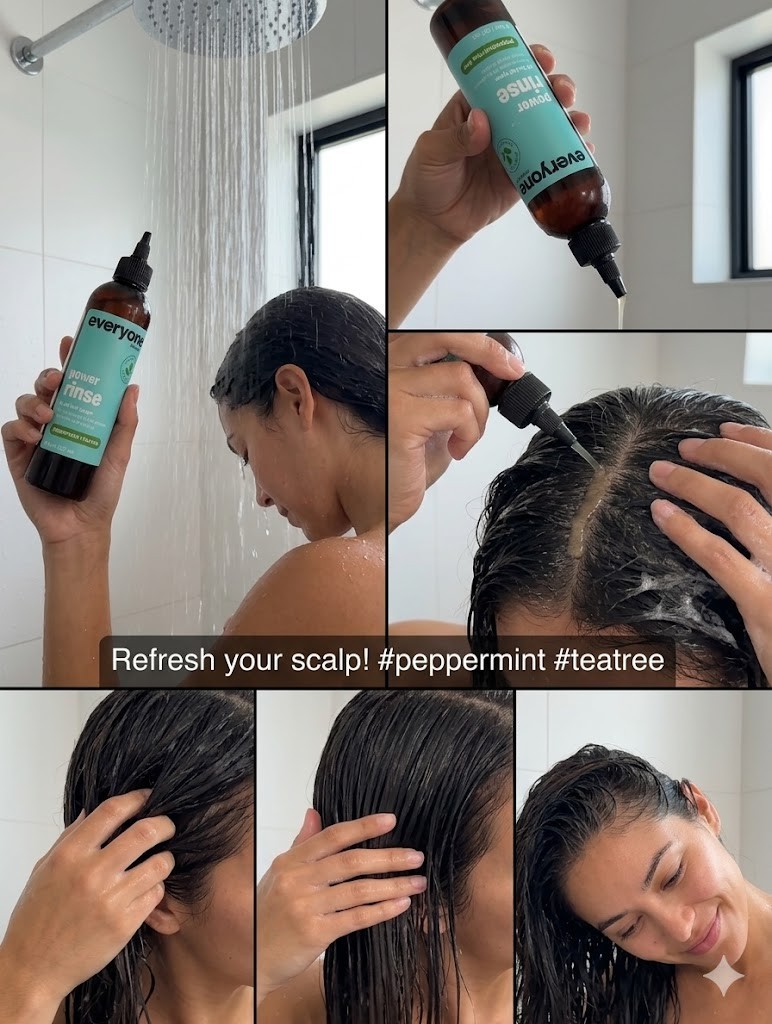 Everyone Power Rinse Shampoo Peppermint + Tea Tree Clarifying 8 oz NEW