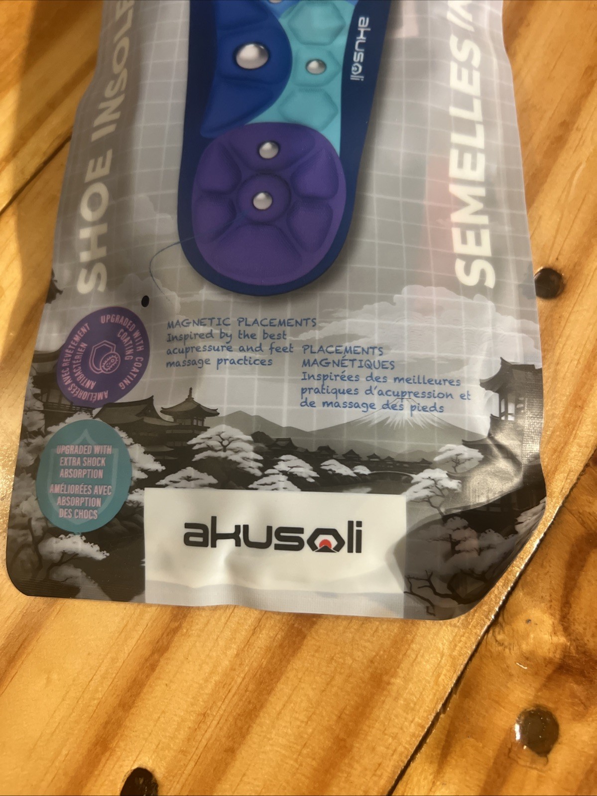 Akusoli Unisex Adult L/XL Magnetic Acupressure Insoles – US M 8.5-13/W 10.5-12