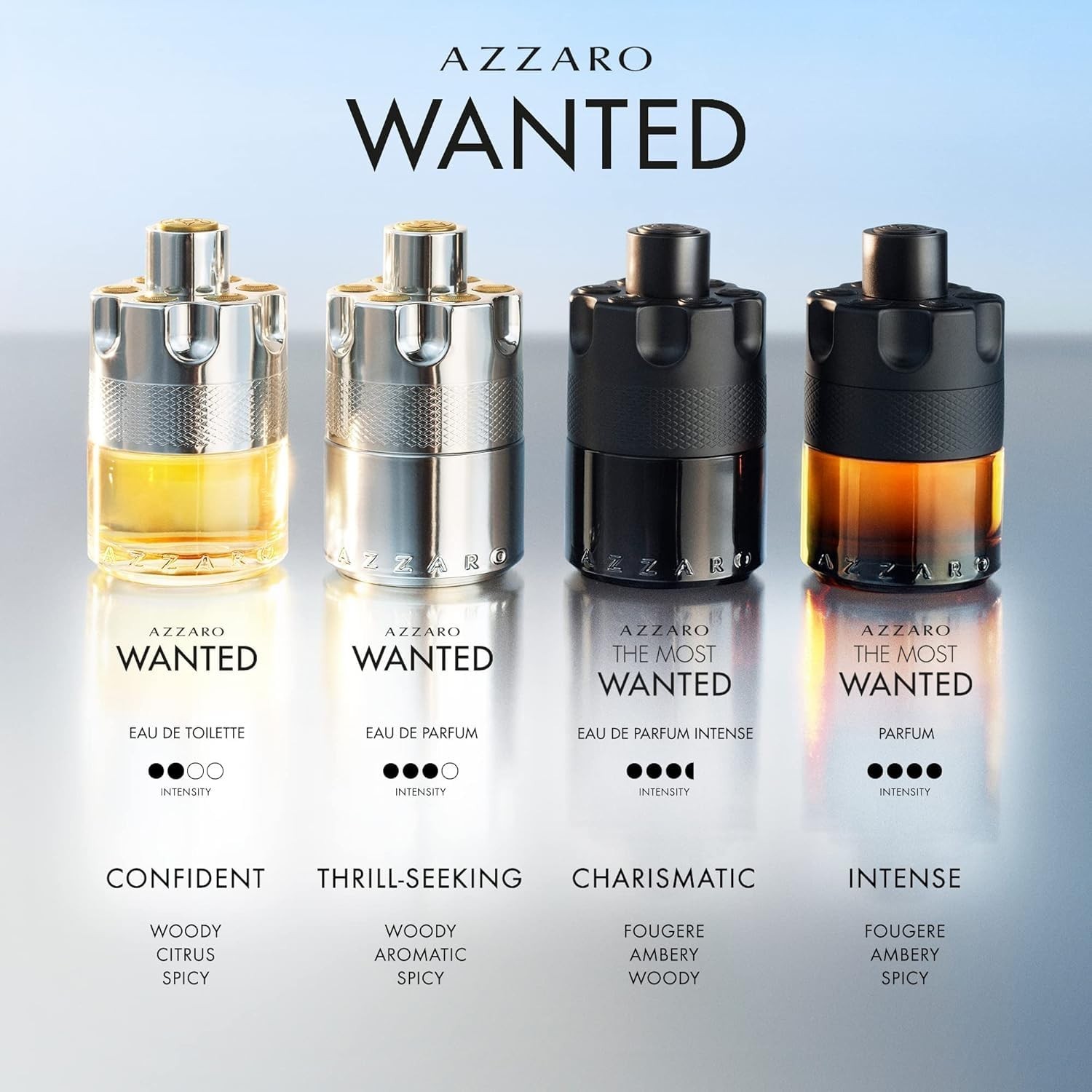 Azzaro Wanted EauDeToilette Vibrant Irresistible Woody, Citrus & Spicy 3.3 fl oz