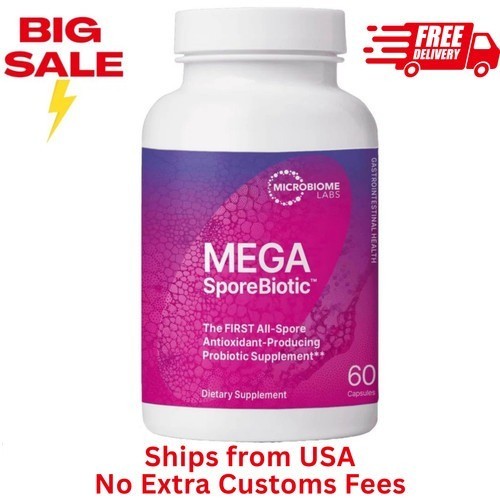 Mega Sporebiotic 180 Probiotic for Gut Health,Microbiome 1 bottles forMen &Women