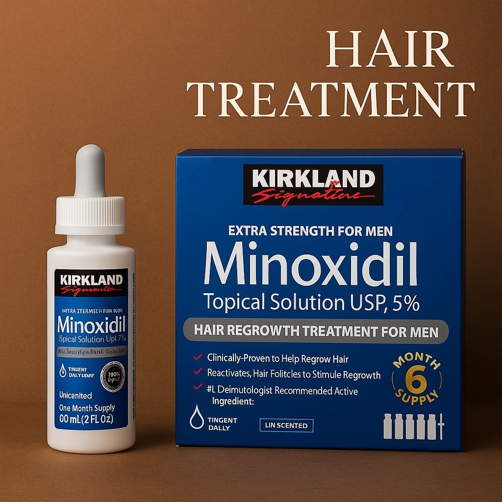 Kirkland Minoxidil 5% Hair Regrowth Solution Extra Strength Men 6 Month Supply