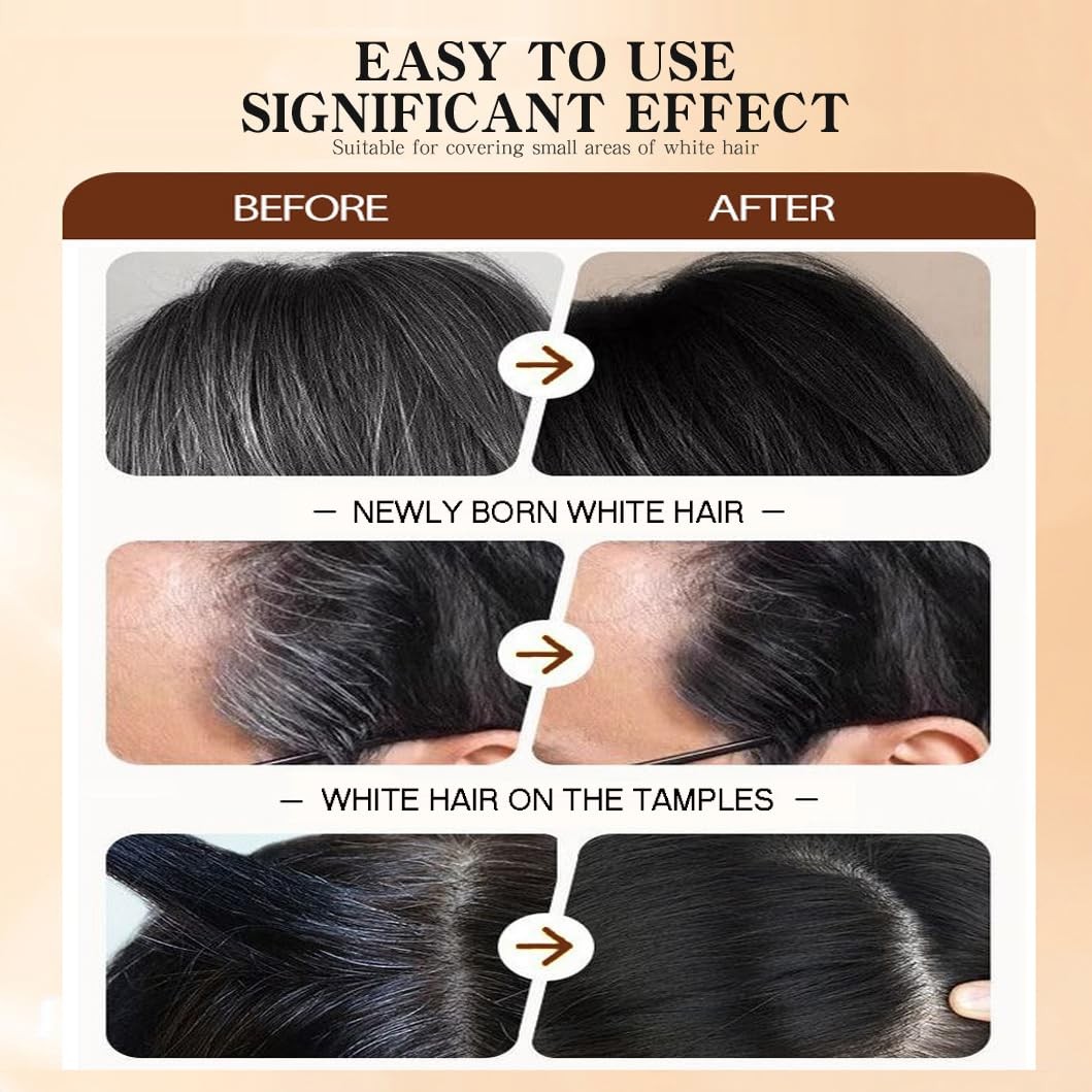 Root Touch-Up Hair Color Stick – Waterproof Brown Dye for Gray Coverage (2 Pack)