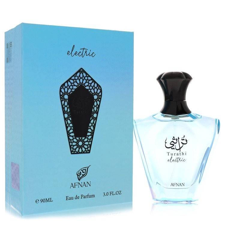 Afnan Turathi Electric by Afnan Eau De Parfum Spray (Unisex) 3.0 oz For Men Bra