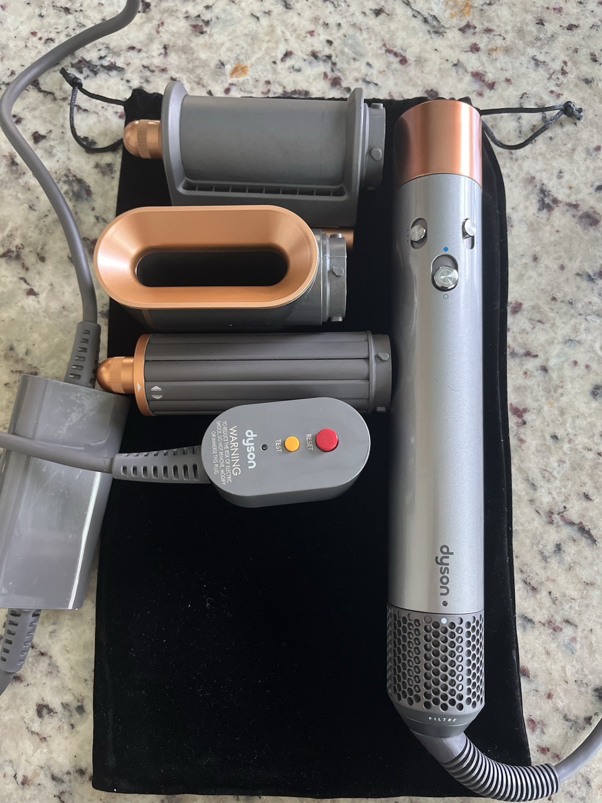 Dyson Supersonic Hair Dryer with Attachments, Electric, Gray/Copper